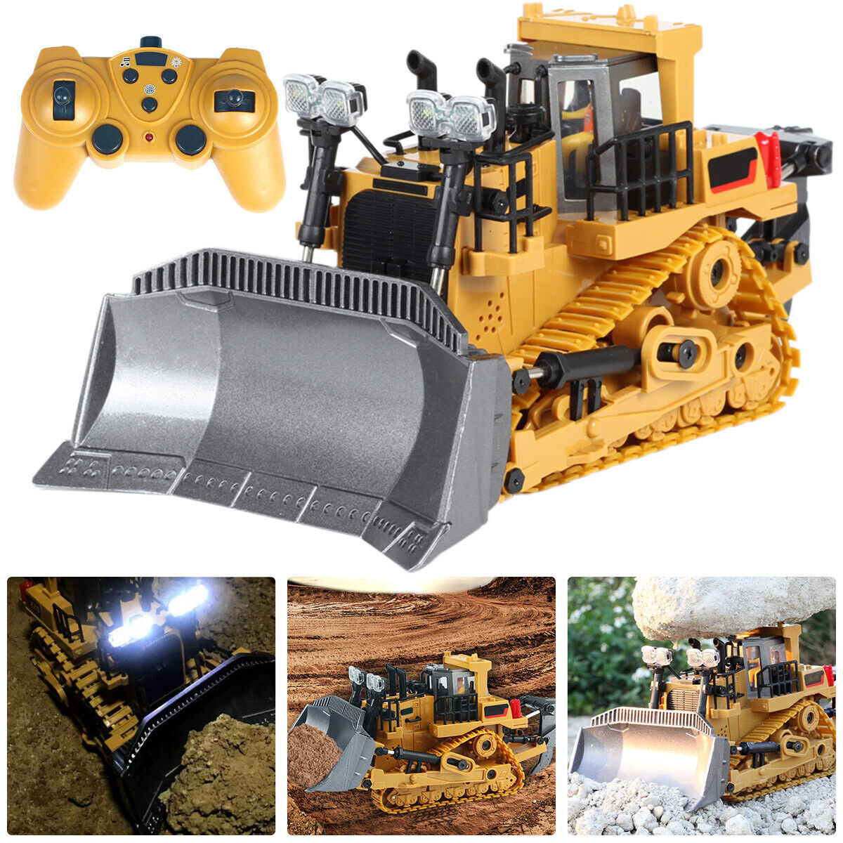 1:24 RC Excavator Remote Control Electric Crawler Alloy Engineering Bulldozer