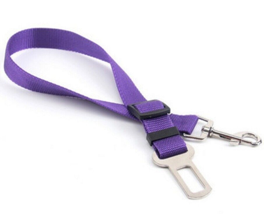 Pet Adjustable Dog Safety Seat Belt Harness Nylon Car Vehicle Clip Travel Leash