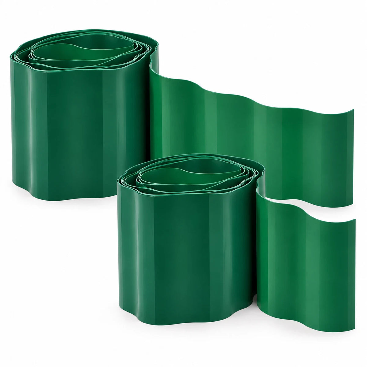 2 Pack 3M x 10CM Garden Edging Lawn Landscape Border Flexible Garden Bed Edge Green