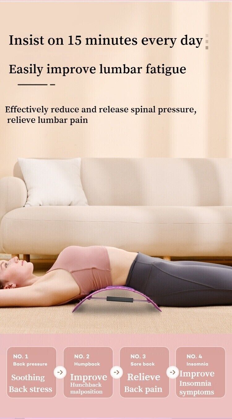 Lumbar Spine Relax Device Lumbar Back Support Stretching Board Top Waist Massage