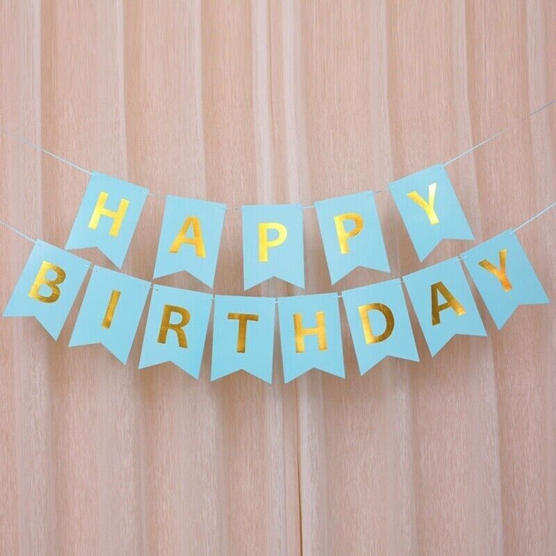 HAPPY BIRTHDAY Small Swallowtail Pull Flag Multicolor Party Decoration Supplies