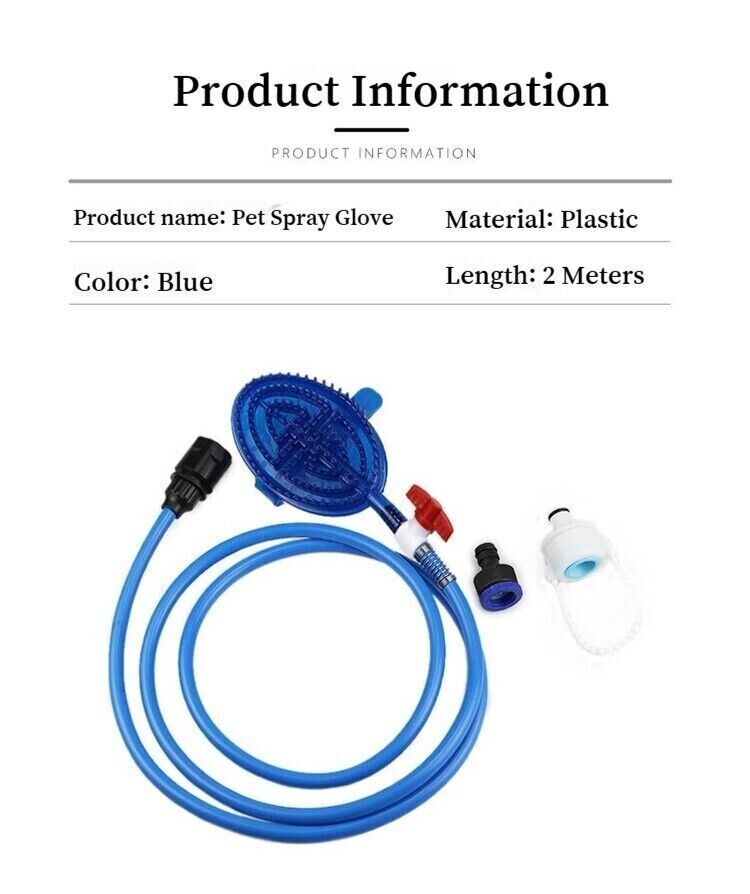 Pet Cleaning Massage Brush Silicone Bathing Spray Glove Oval Shape Shower Tool