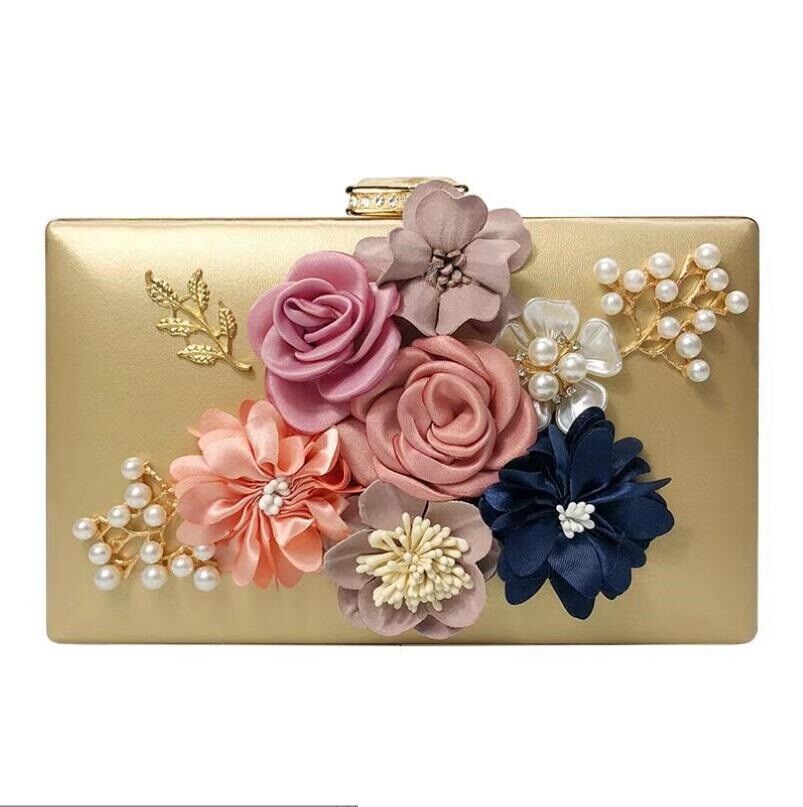 Women Ladies Evening Clutch Dinner Bag Purse Wedding Party Bridal Chain Handbag