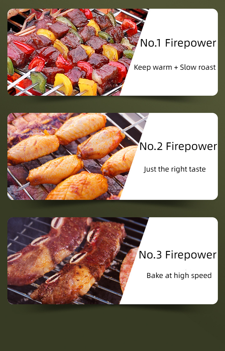 New Extra Large Charcoal BBQ Grill Portable Outdoor Barbecue Foldable Camping