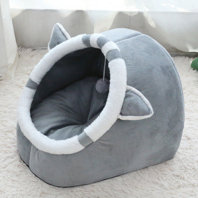 Universal Pet Bed Windproof Warm Cushion Cartoon Shape Cat Dog House 3 Sizes