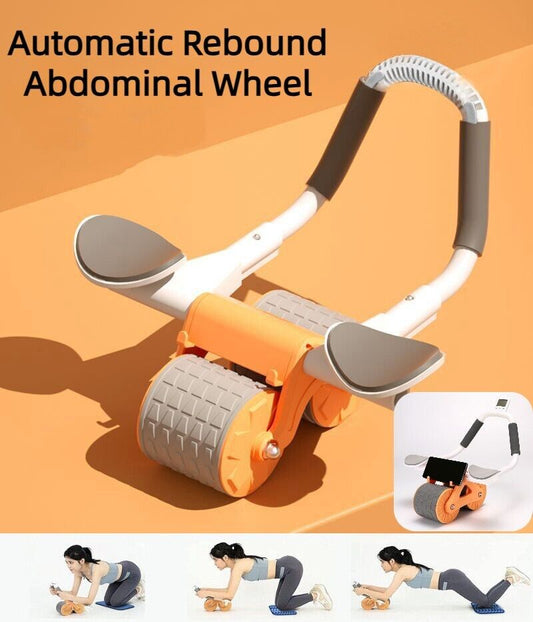 Automatic Rebound Wheel Roller Abdominal Ab Fitness Training Anti Slip Equipment