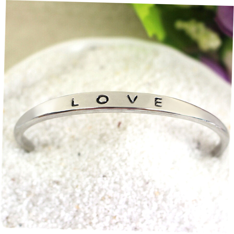 NEW Fashion Women’s Stainless Steel Screw Hand Love Wedding Cuff Bangle Bracelet