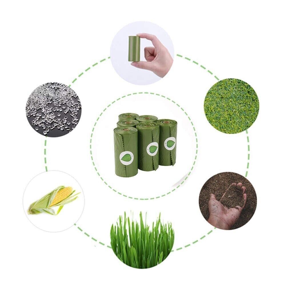 Biodegradable Pet Dog Poo Poop Bags Puppy Eco-Friendly Degradable Waste Bag
