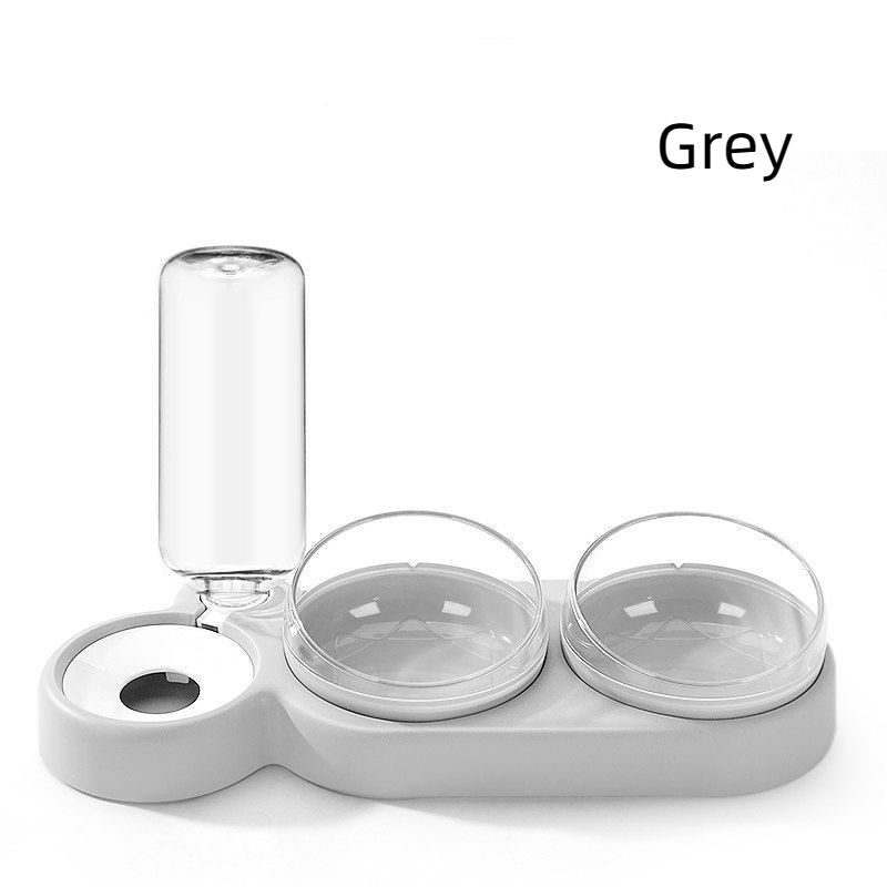 Pet Cat Three Bowl Dog Bowl Stand Cat Dog Automatic Feeder Water Fountain