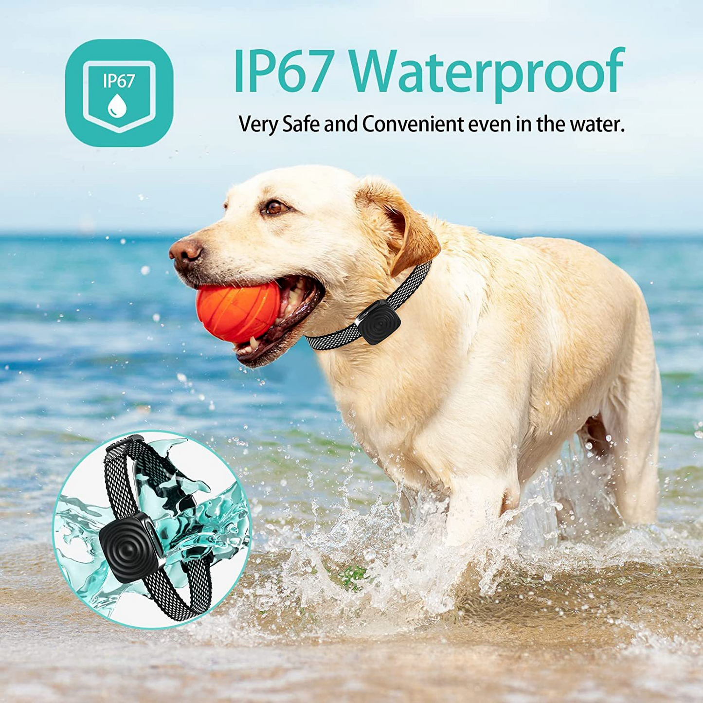 Waterpoof Safe Training Anti Bark No-Shock Dog Collar Rechargeable Stop Barks