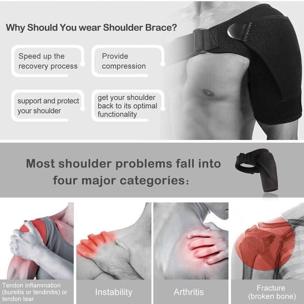 Anti-strain Fitness Sports Taping Protection Adjustable Single Shoulder Strap