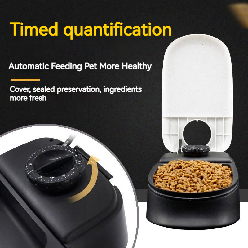 Pet Dog Cat Automatic Open Lid Feeder Intelligent Feeding Machine Food Dispenser