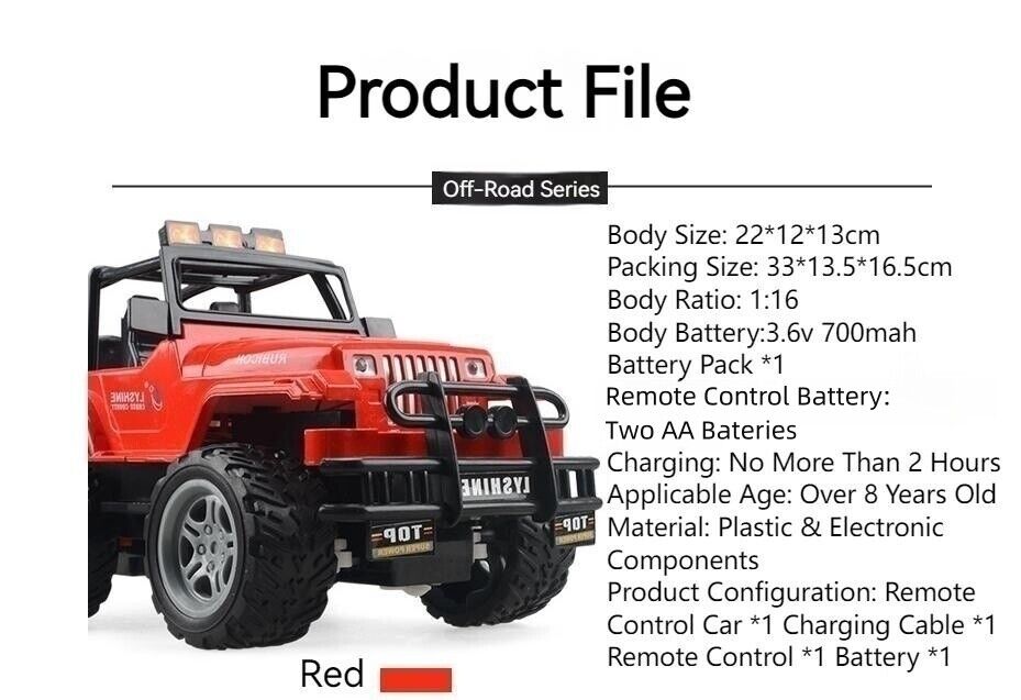 2.4GHz Alloy High Speed Remote Control Racing Buggy Electric Light Toy Car Gift