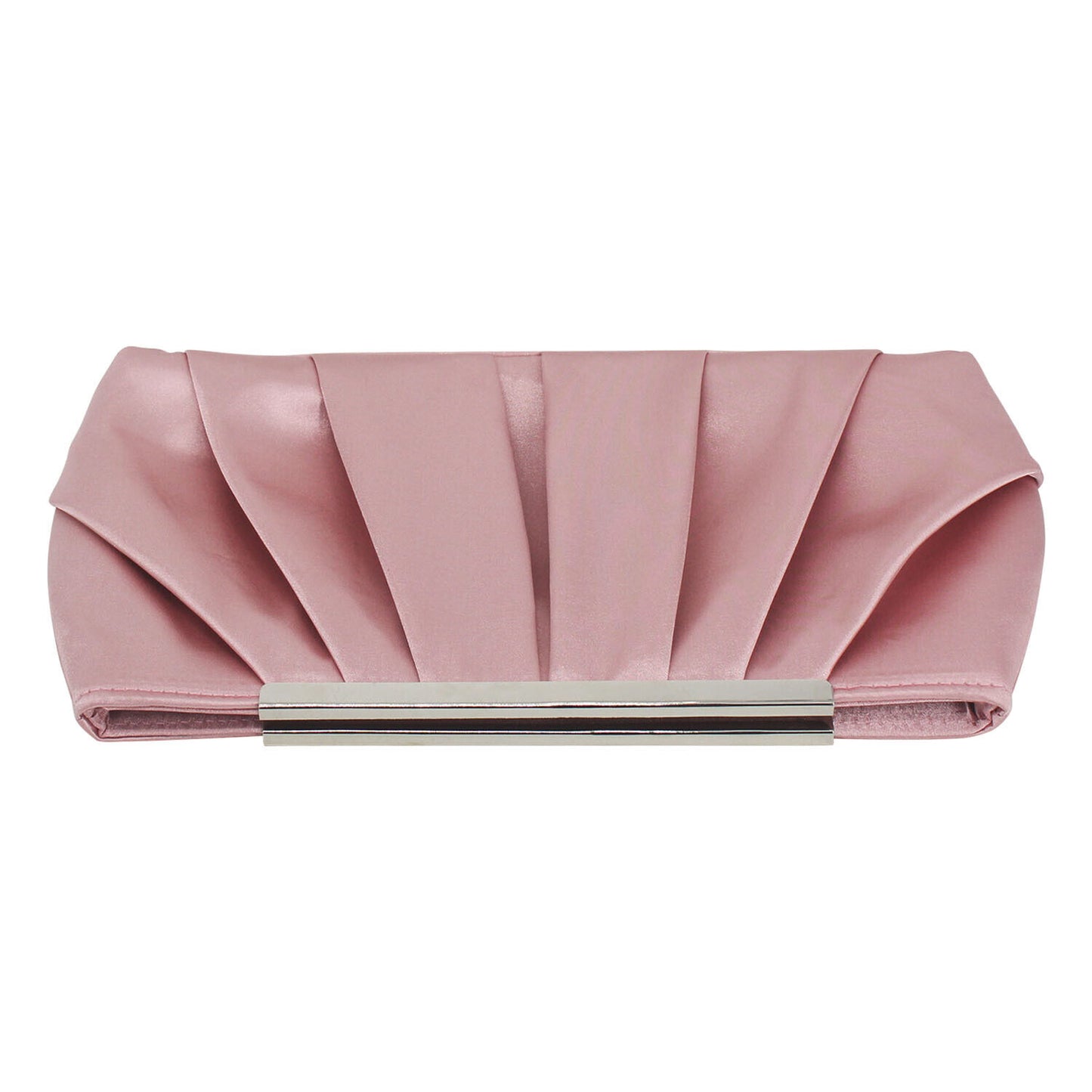 NEW Plain Satin Ladies Evening Clutch Bag Wedding Bridal Chain Handbag