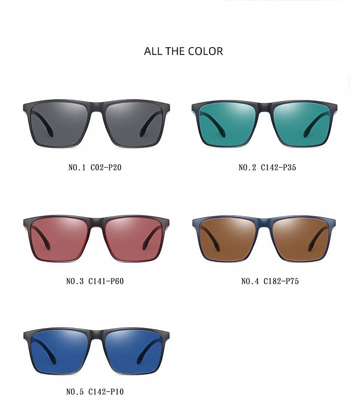 Men's Lightweight Polarized Anti-Slip UV400 Stylish Driving & Outdoor Sunglasses # 3320