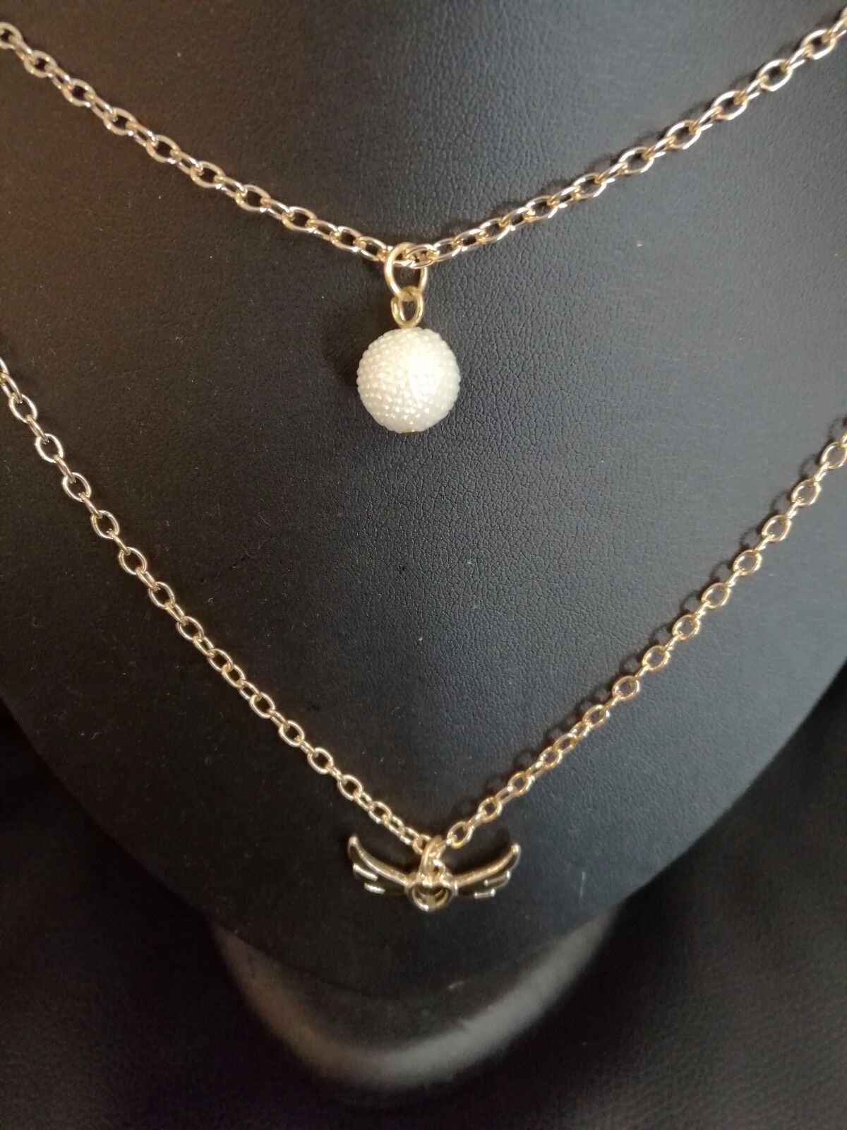 New Elegant Women Gold Choker Statement Bib Chain Pendant Necklace heart wings