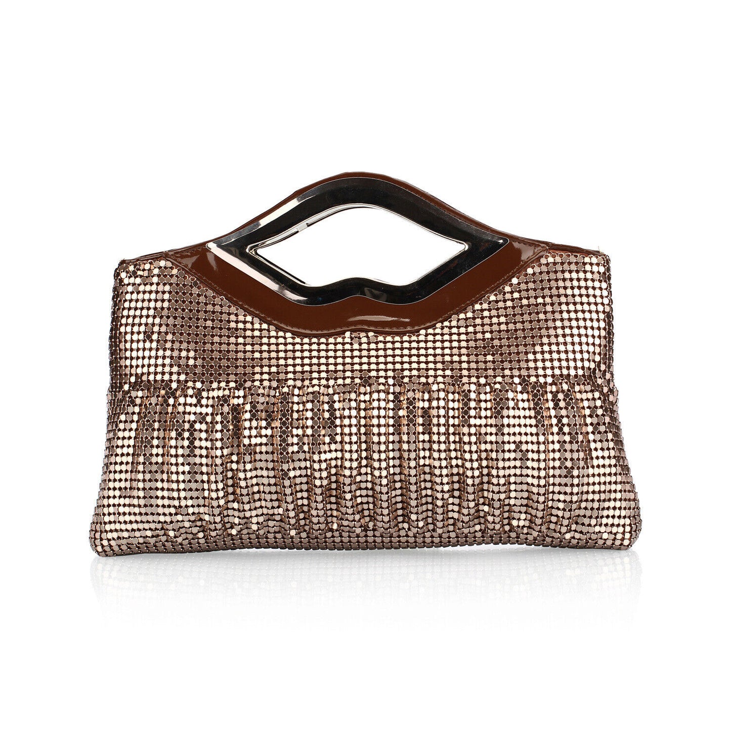 Women Prom Cocktail Pleated Weave Evening Clutch Satin Wedding Bridal Party Bag