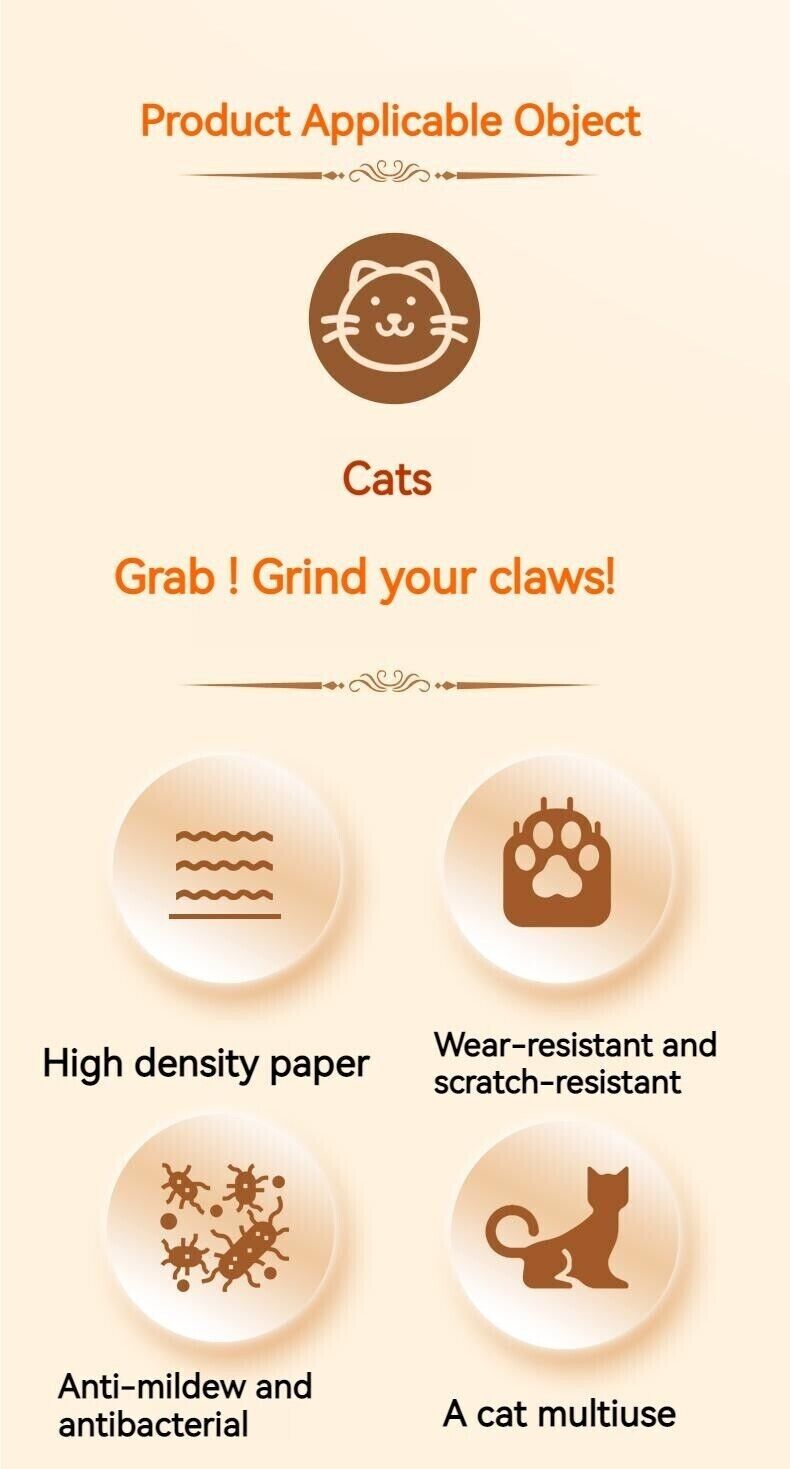 Pet Cat Non-flaking Scratch-resistant Corrugated Paper Grinding Claw Toys