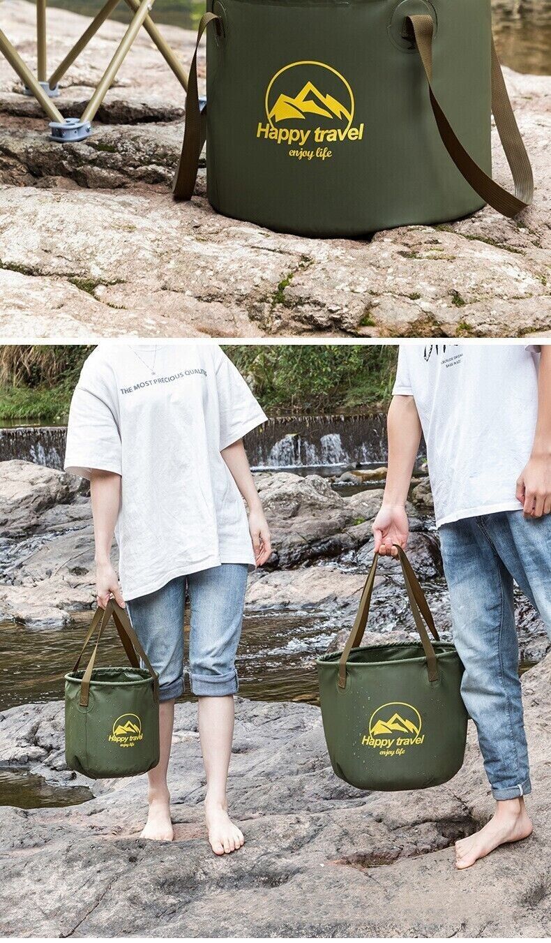 Outdoor Portable Foldable Wash Basin Travel Camping Fishing Foot Soaking Bucket