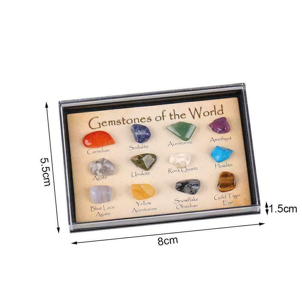 Gift idea Polished Healing Crystal Natural Gemstone Collection Stone Kit Set