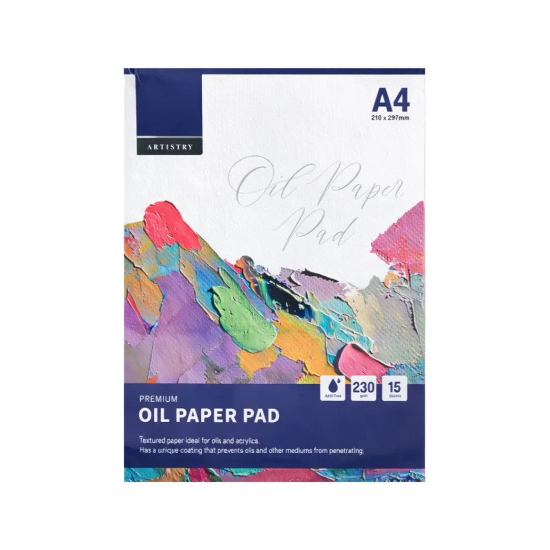 Oil Paper Pad A4 A3 Artist Painting Sketch Pad 15 Sheets 230gsm Art Works 2 Pack