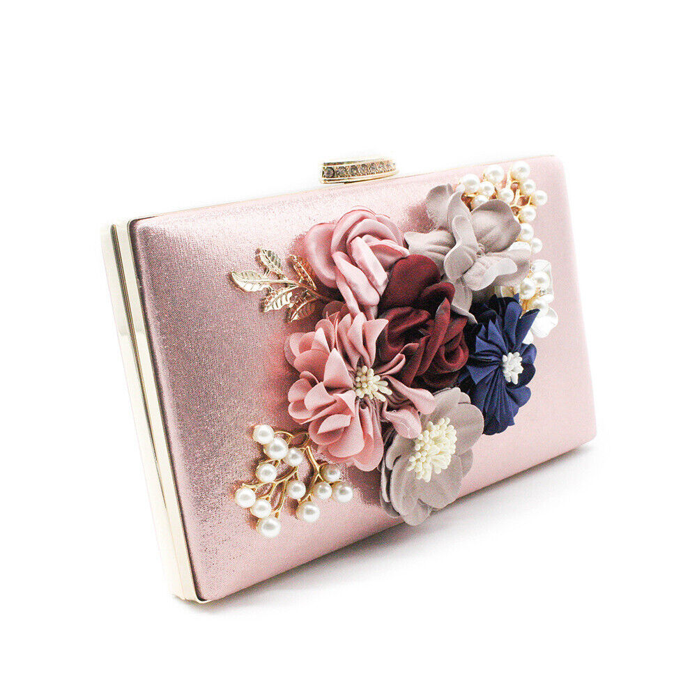 Women Ladies Evening Clutch Dinner Bag Purse Wedding Party Bridal Chain Handbag