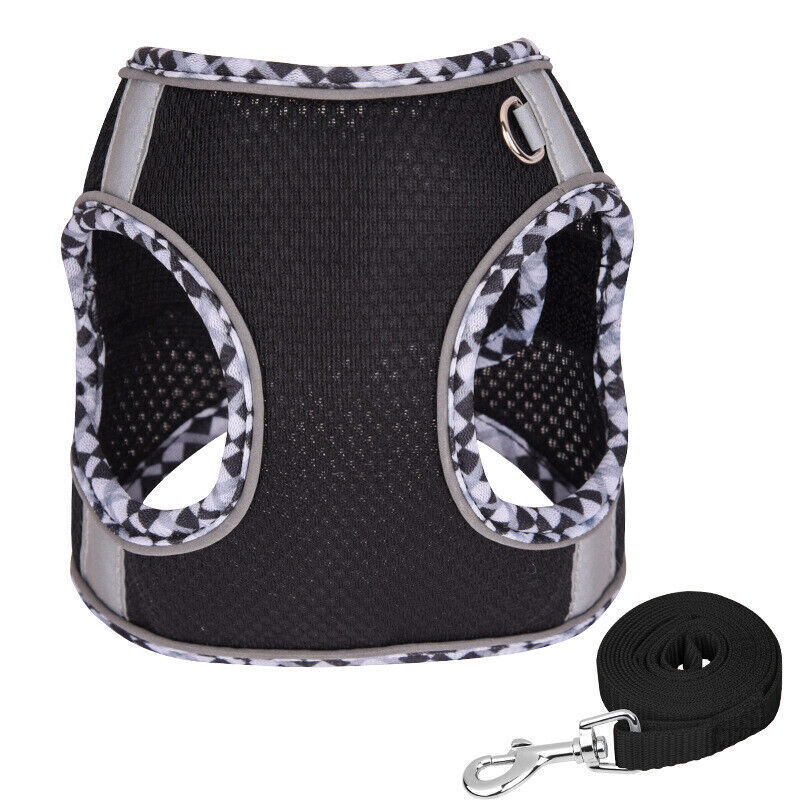 Pet Harness Vest Adjustable Puppy Breathable Mesh Leash Dog Reflective Vest