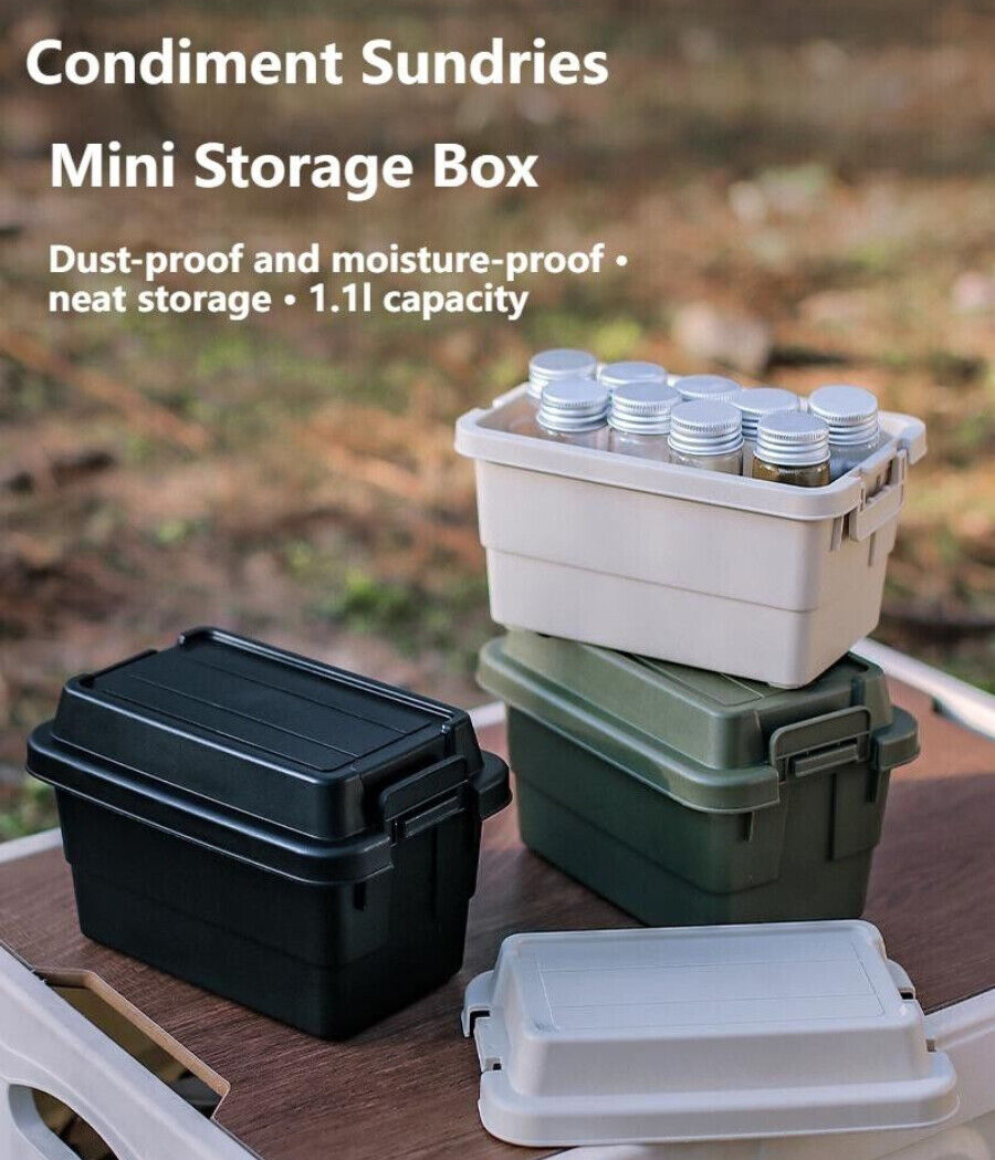 Outdoor Desktop Mini Storage Sundries Box Organizer Camping BBQ Tool Organizer