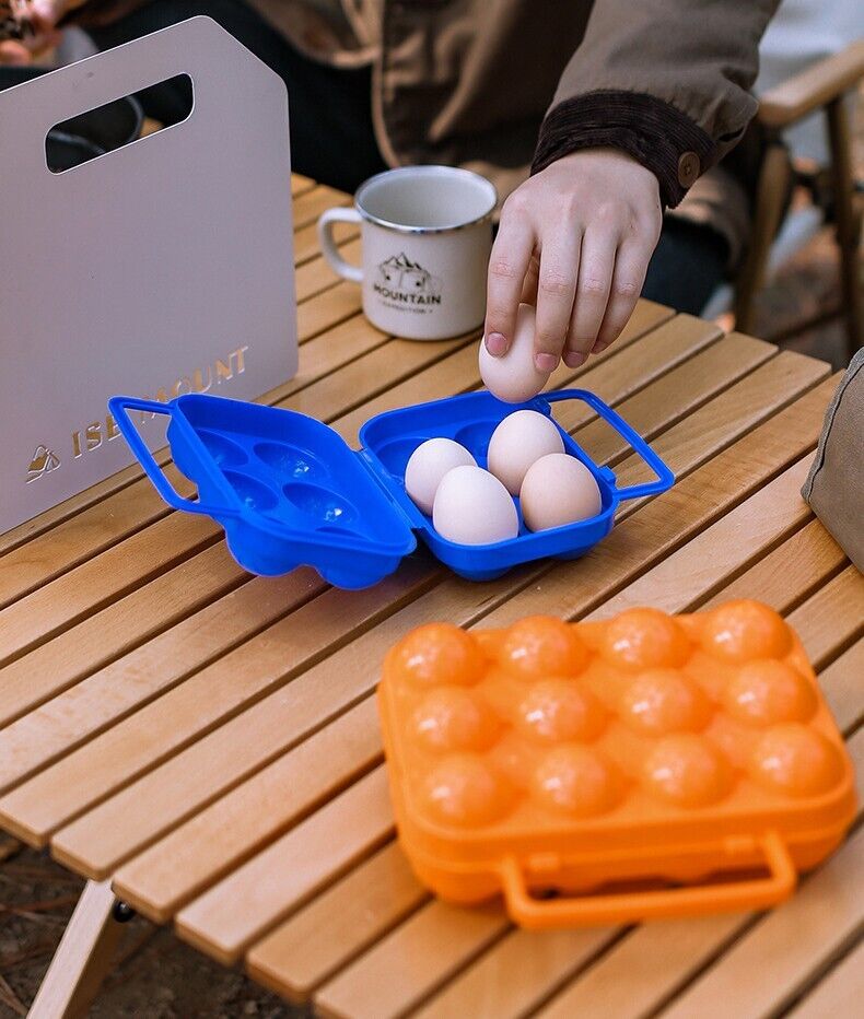 Outdoor 6 Compartment Egg Storage Portable Camping Cutlery Picnic BBQ Egg Carton