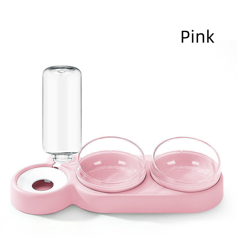 Pet Cat Three Bowl Dog Bowl Stand Cat Dog Automatic Feeder Water Fountain