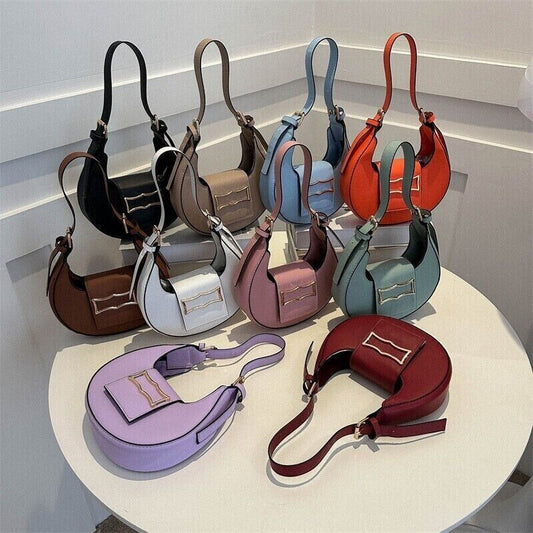 10 Colors Fashion Women Moon Shape Underarm Trend Shoulder Strap Dumpling Bag