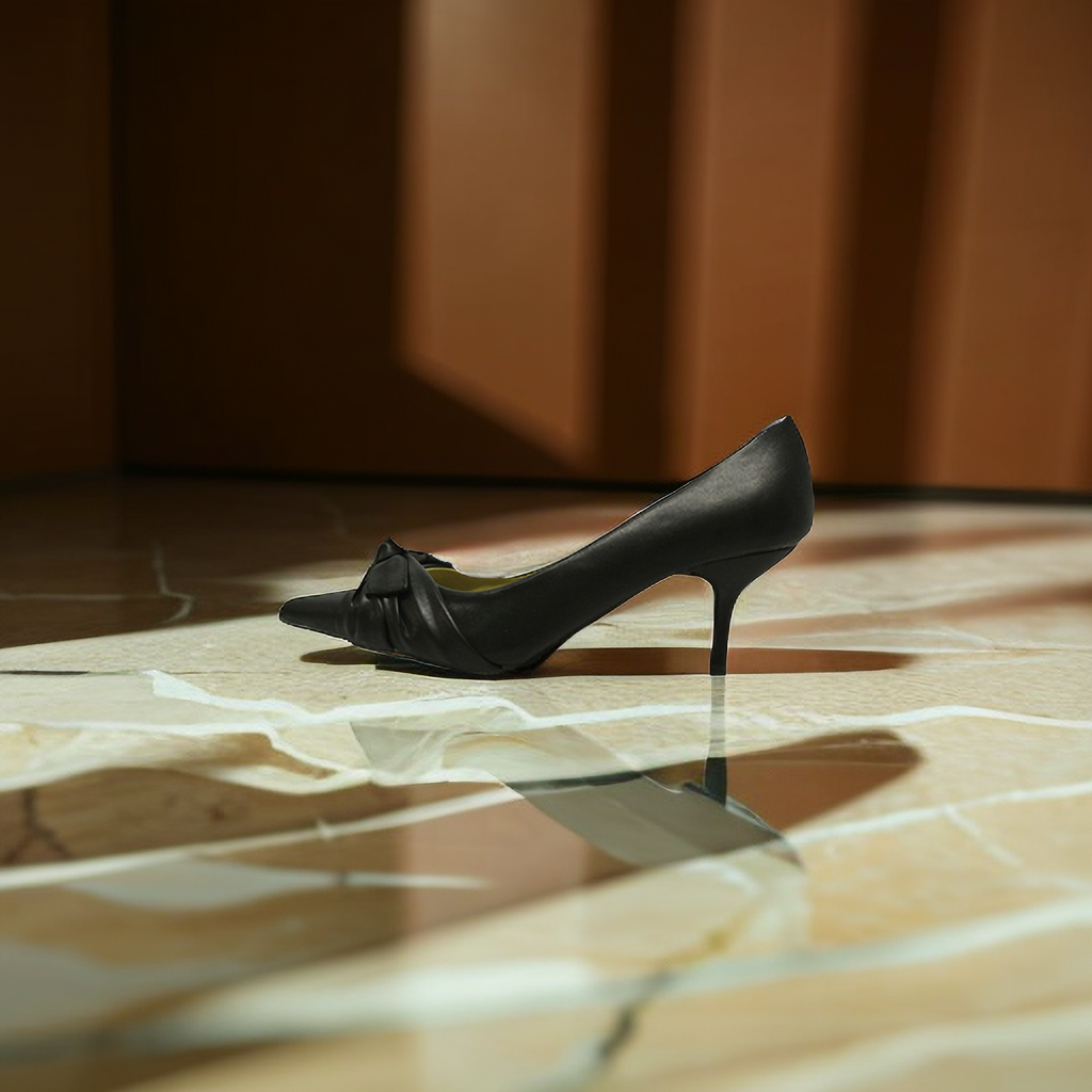 New women ladies low mid heel pumps pointed toe court work office shoes