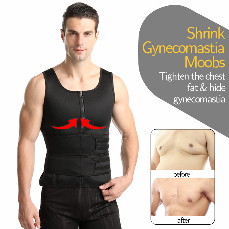 Men Slimming Compression Body Shaper Waist Trainer Sauna Sweat Tank Tops Vest
