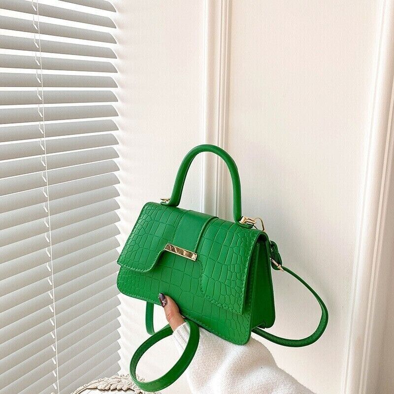 Fashion Women's Crocodile Print Simple Commuting Handbag Shoulder Crossbody Bag