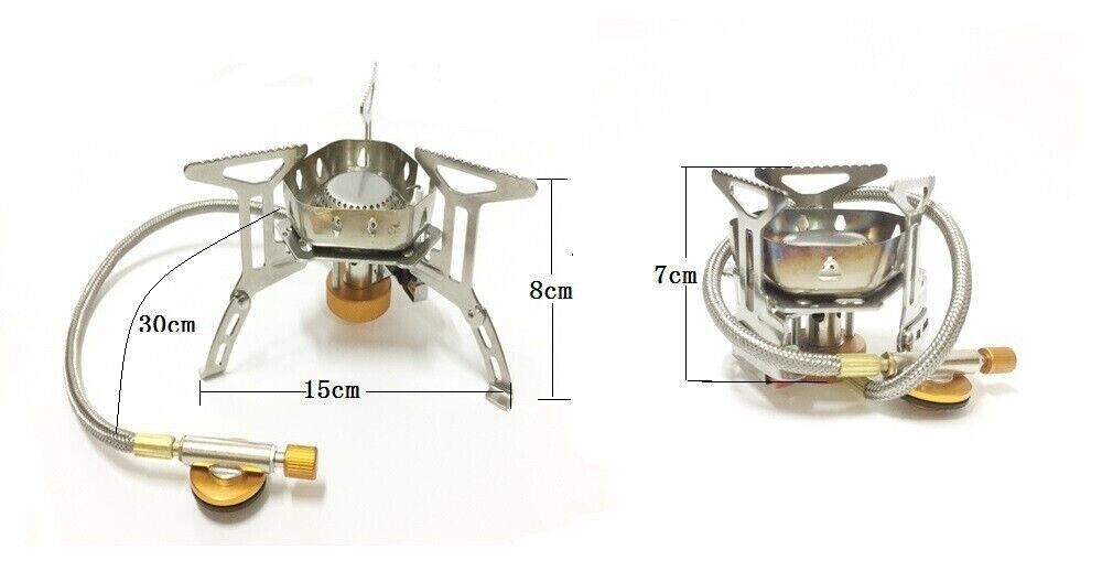 New Outdoor Portable Camping Stainless Steel Picnic Windproof Gas Stove Head