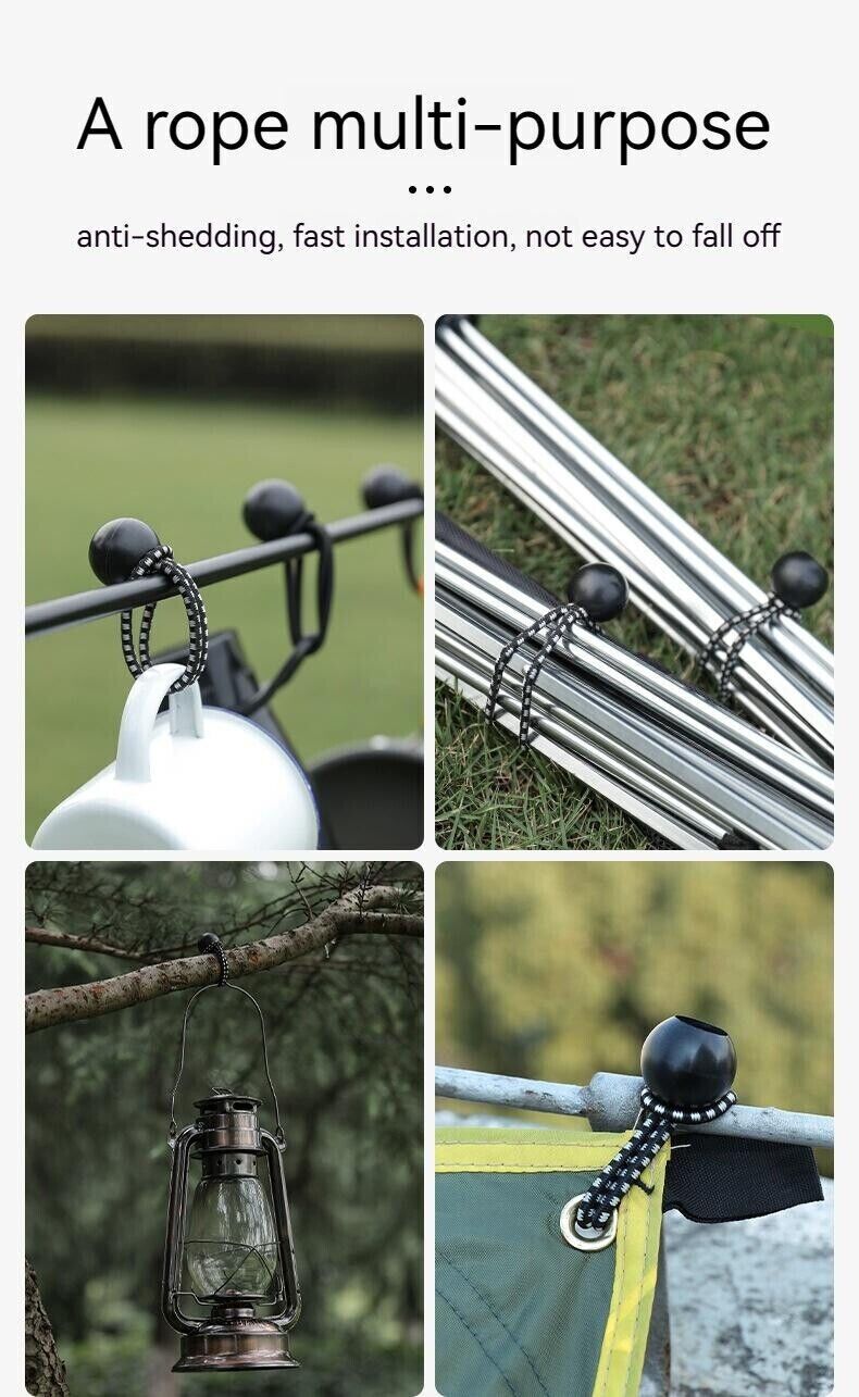 Outdoor Canopy Fixed Bind Elastic Cord Ties Elastic Ball Rubber Bands Tent Clips