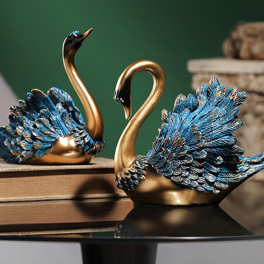 European Swan Resin Arts and Crafts Decoration Living Room Porch Table Gift Idea