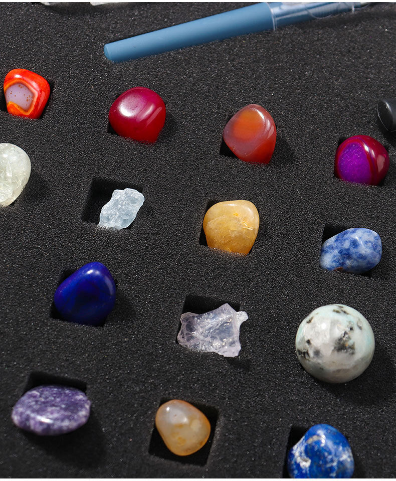 Gift idea Polished Healing Crystal Natural Gemstone Collection Stone Kit Set