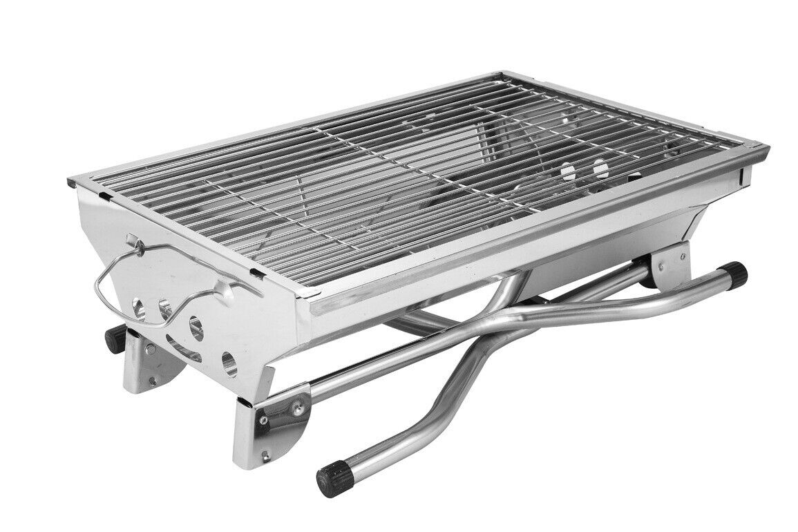 New Large High Charcoal BBQ Grill Portable Outdoor Barbecue Foldable Camping