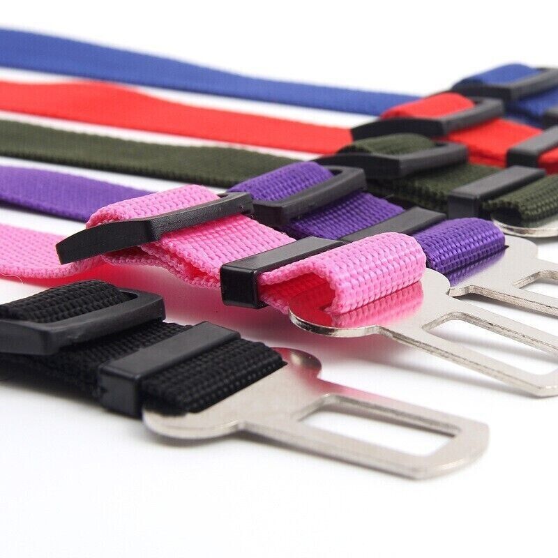 Pet Adjustable Dog Safety Seat Belt Harness Nylon Car Vehicle Clip Travel Leash