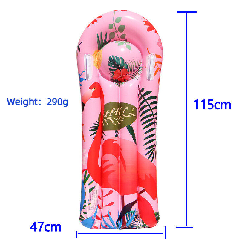 Children's Inflatable Surfboard Float Row Water Skis Float Row Flamingo Bed