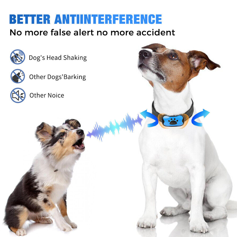 Waterproof Auto Anti Bark Dog Collar Stop Barking No-Shock Trainer Rechargeable