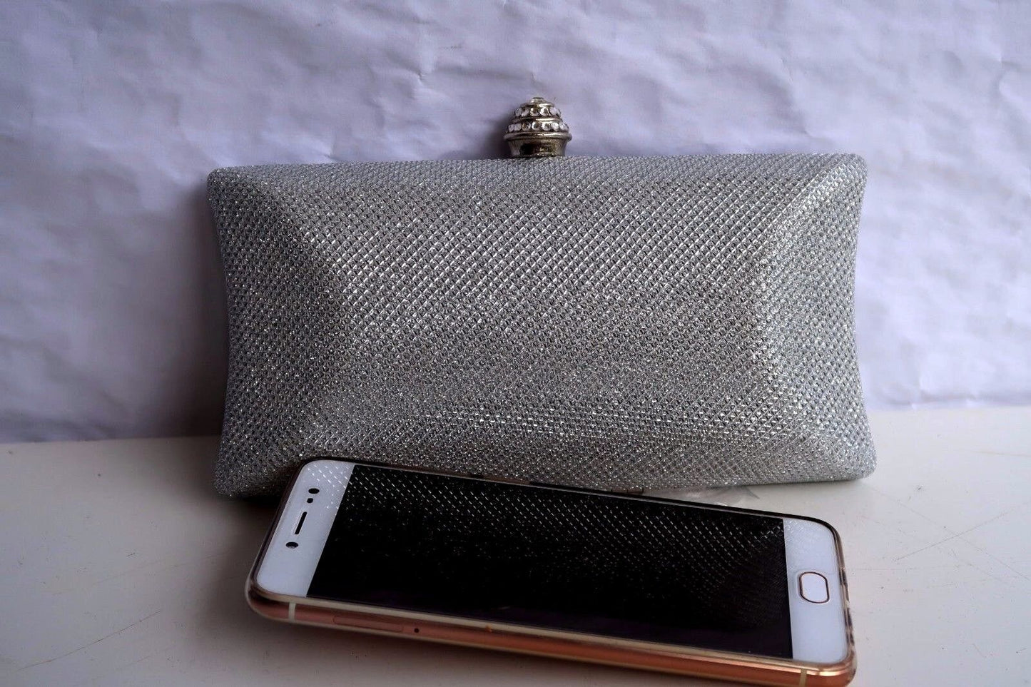 NEW ELEGANT WOMEN Ladies Shining Diamante Wedding Clutch Evening bag party bag