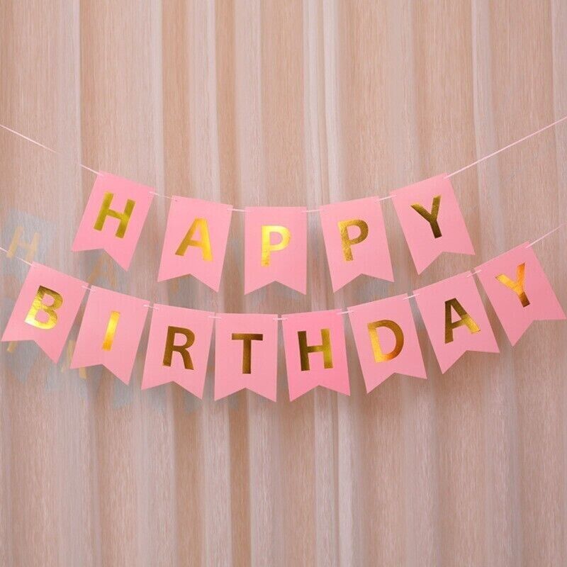 HAPPY BIRTHDAY Small Swallowtail Pull Flag Multicolor Party Decoration Supplies