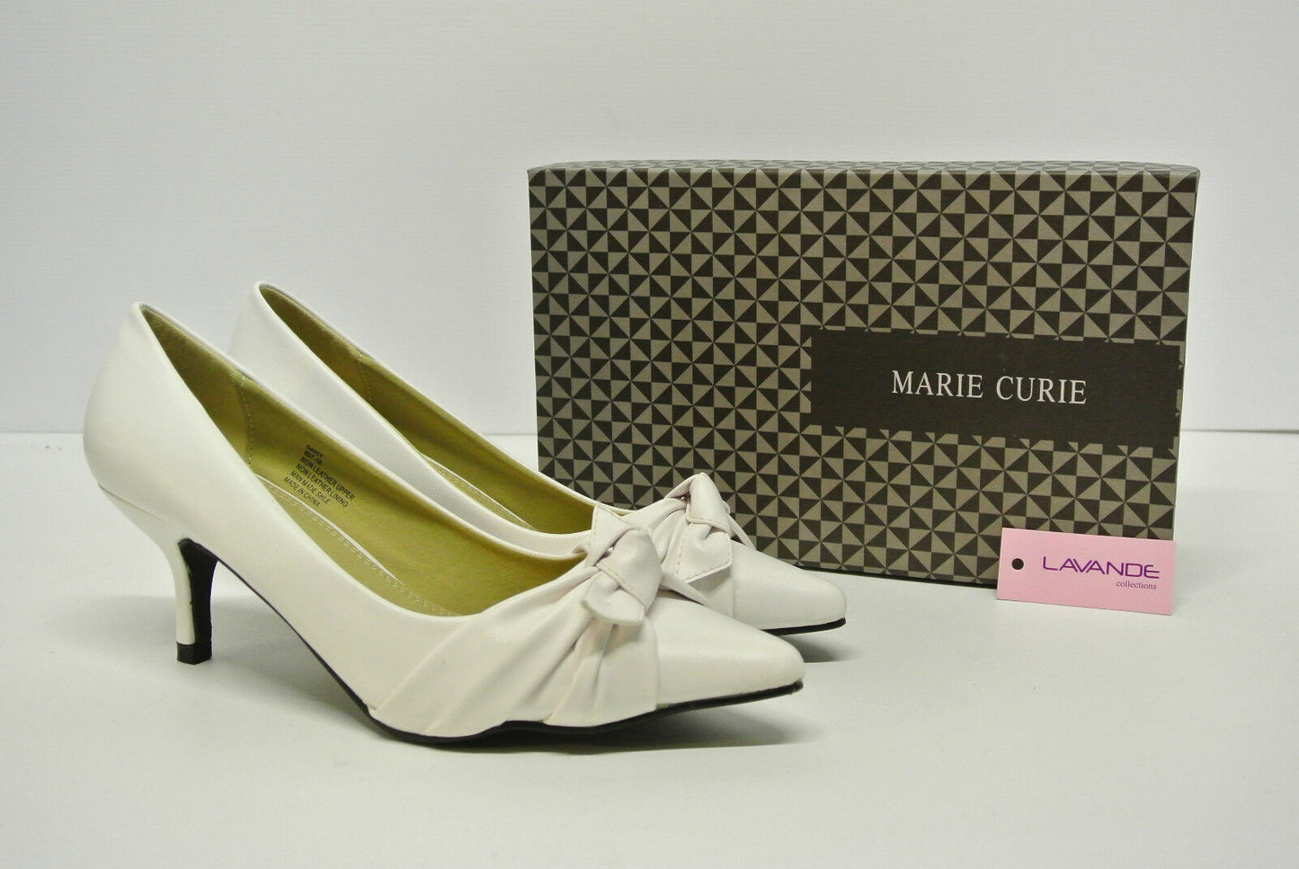 New women ladies low mid heel pumps pointed toe court work office shoes