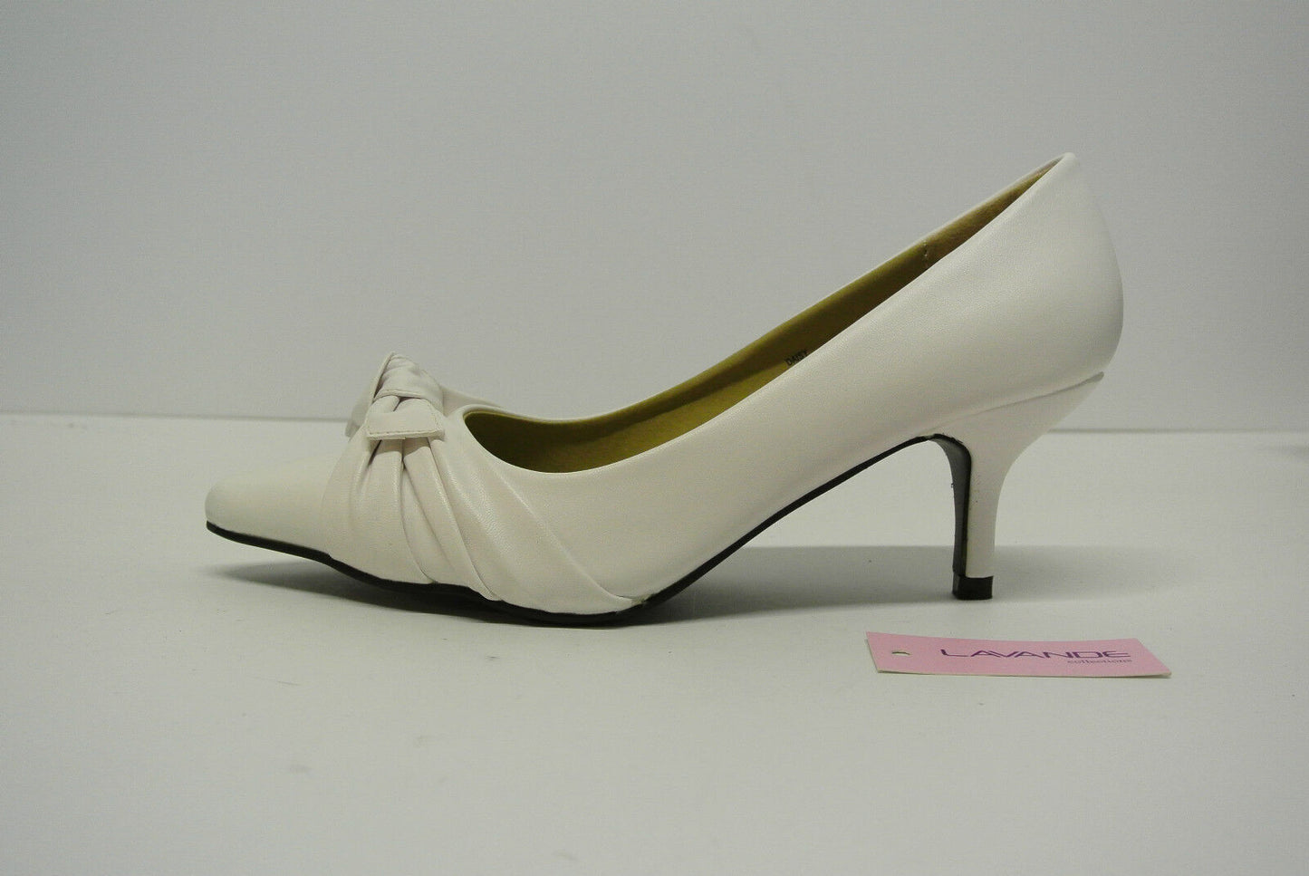 New women ladies low mid heel pumps pointed toe court work office shoes