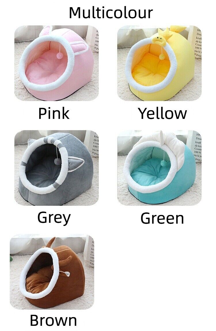 Universal Pet Bed Windproof Warm Cushion Cartoon Shape Cat Dog House 3 Sizes