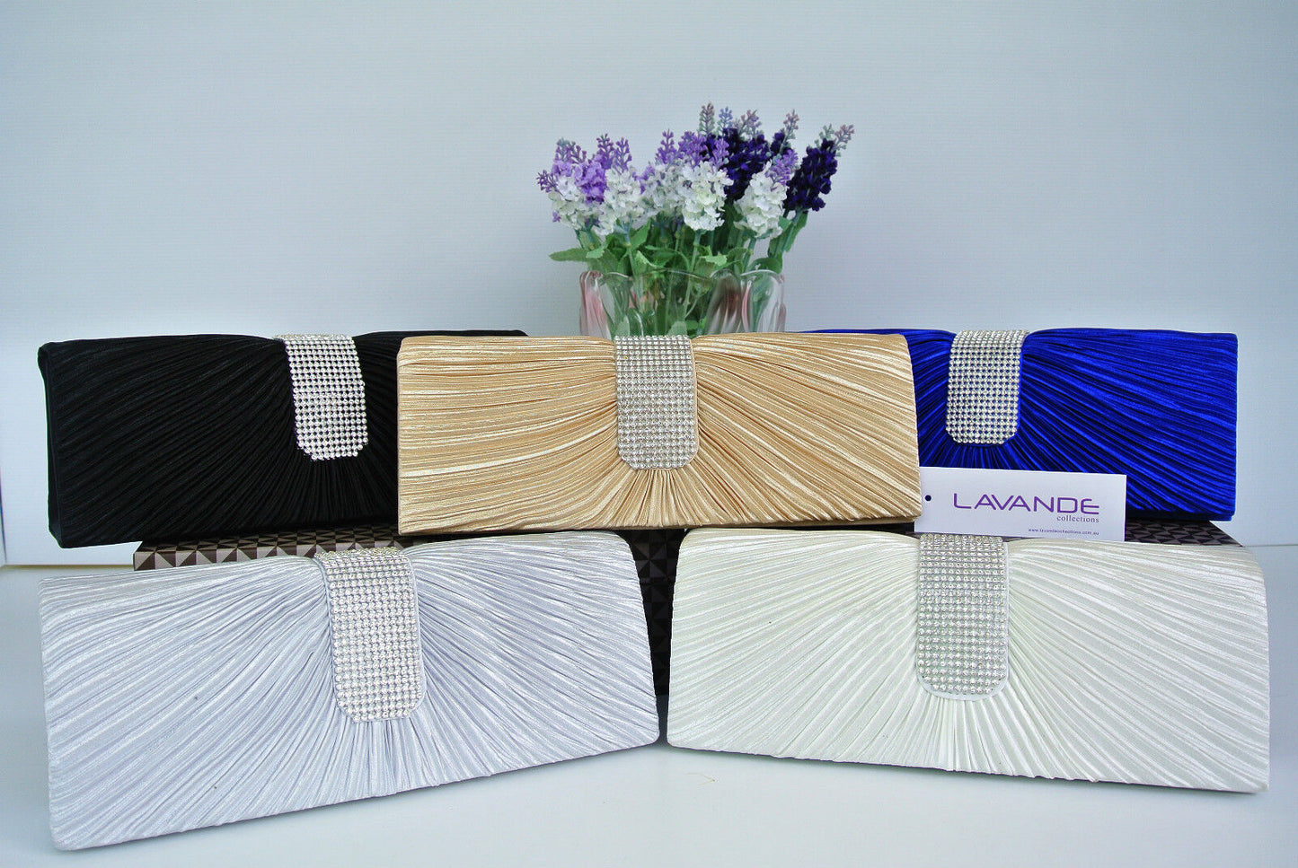 BRAND NEW Shining Satin Ladies Evening Clutch Bag Wedding Bridal Chain Handbag