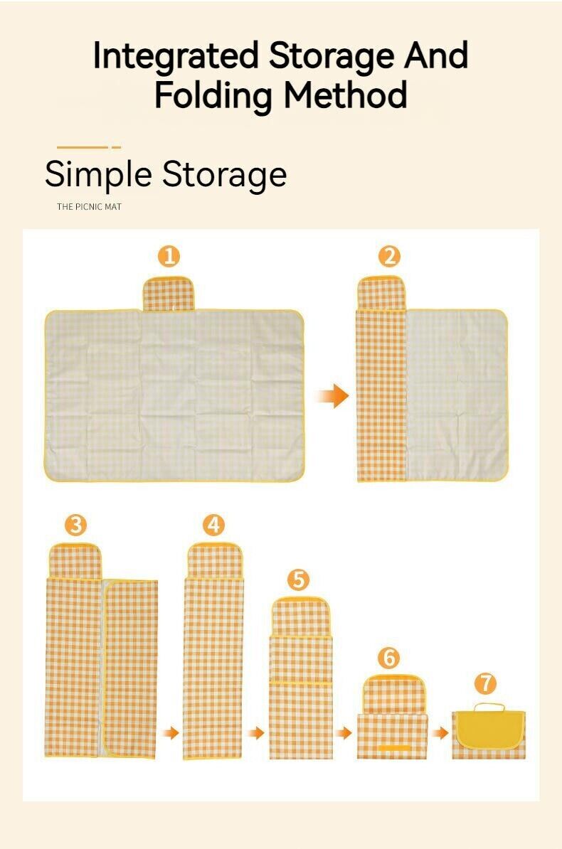 Outdoor Thickened Waterproof Portable Foldable Lawn Park Beach Party Picnic Mat