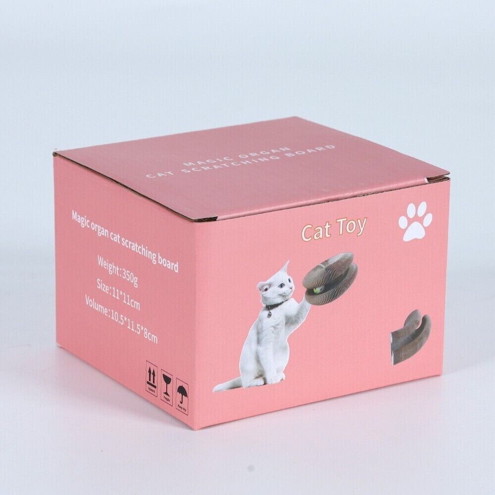 Honeycomb Paper Accordion Turntable Scratch Board Cat Toy Pet Vocal Bell Ball